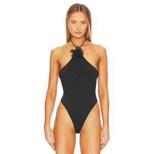 Bardot Black Halter Bodysuit